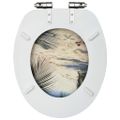 vidaXL WC sedadlo s pomalým sklápaním MDF dizajn s plážou