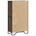 vidaXL Vysoká skrinka hnedý dub 79,5x35,5x137,5 cm kompozitné drevo