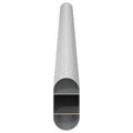 vidaXL Tyč do skrine 12 ks Strieborná 316 x 15 x 29 mm