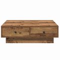 vidaXL Konferenčný stolík Staré drevo 90 x 90 x 28 cm Kompozitné drevo