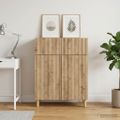 vidaXL Servírovacia skriňa Dub artisan 66 x 34,5 x 90 cm