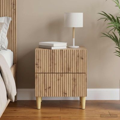 vidaXL Nočný stolík Dub artisan 43 x 34,5 x 48 cm Kompozitné drevo