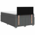 vidaXL Posteľ boxspring s matracom Tmavosivá 120 x 190 cm Látka