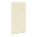 vidaXL Skladaná roleta krémová 105x200 cm, šírka látky 104,4 cm, polyester