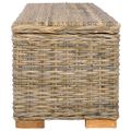 vidaXL Úložný box 120 cm kubu ratan a masívne mangovníkové drevo