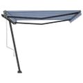 vidaXL Samostatne stojaca automatická markíza 450x300 cm modro-biela