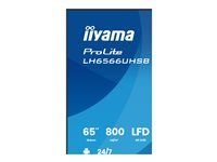 iiyama ProLite LH6566UHSB-B1AG - 64.5" Trieda uhlopriečky (65" zobraziteľný) displej LCD plochý panel - digital signage - so vstavaným prehrávačom médií SoC - Android - 4K UHD (2160p) 3840 x 2160 - čierny rám s matným povrchom