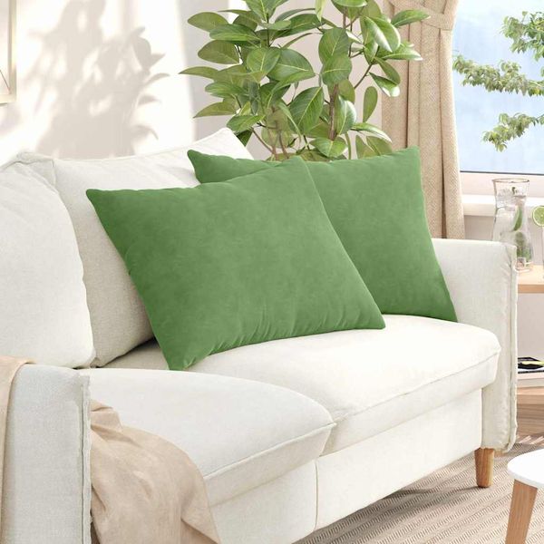 vidaXL Vankúše na pohovku 2 pcs Svetlo zelená 70 x 50 cm