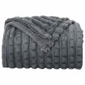 vidaXL Prikrývky na hodenie 6 ks Tmavo šedá 150 x 130 cm 2.75 kg Flís