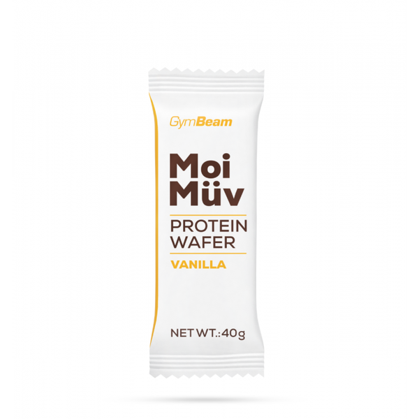 MoiMüv Protein Wafer - GymBeam, vanilka, 40 g