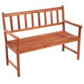 vidaXL Záhradná lavička s podložkou 120 cm akáciový masív