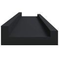 vidaXL Poličky na zarámované obrázky 2 ks čierne 60x9x3 cm MDF