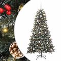 vidaXL Umelý vianočný stromček Zelená 180 cm PVC, plast a oceľ