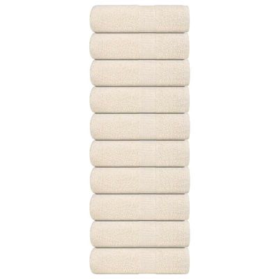 vidaXL Utierky na umývanie FROGN 10 ks krémové 30x30 cm 360 g/m²