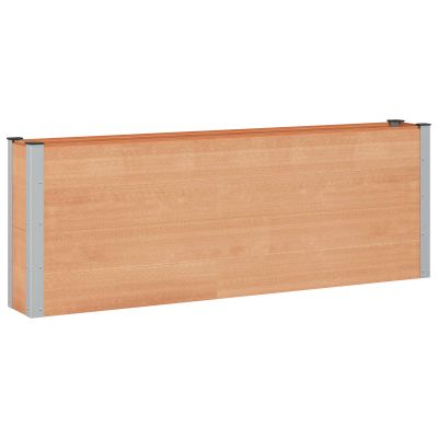vidaXL Vyvýšený záhradný záhon Hnedá 200 x 30 x 72 cm WPC a hliník