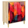 vidaXL Příborník HEESCH Tlač farieb v blokoch 66 x 36,5 x 75 cm Sonoma