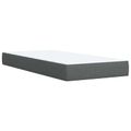 vidaXL LED boxspring posteľ s matracom Tmavosivá 80 x 200 cm Látka