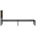vidaXL Kovový posteľný rám bez matraca dymový dub 120x200 cm