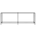 vidaXL Konzolový stolík priehľadný 220x35x75,5 cm tvrdené sklo