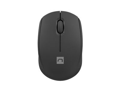 Myš Natec STORK/Kancelárska/Optická/1 600 DPI/Bezdrôtová USB/Čierna