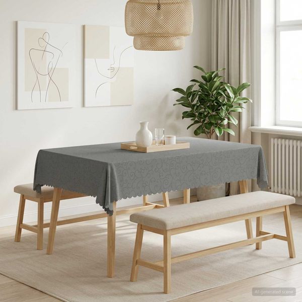 vidaXL Uterák na stôl Obdĺžnikový Svetlosivá 110 x 140 cm