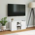 VidaXL TV skrinka “ODDA” Biela 79x24x40 cm masívna borovica