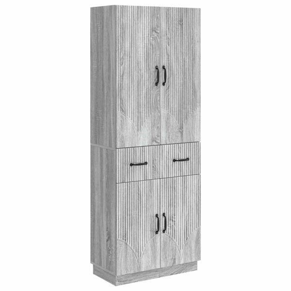 vidaXL Sada skríň 2 pcs Sivý Sonoma Kompozitné drevo