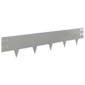 vidaXL Obrubník trávnika 50 ks 100 x 20 cm Oceľ Strieborná