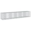 vidaXL Gabiónový kôš s krytom 550x100x100 cm pozinkované železo
