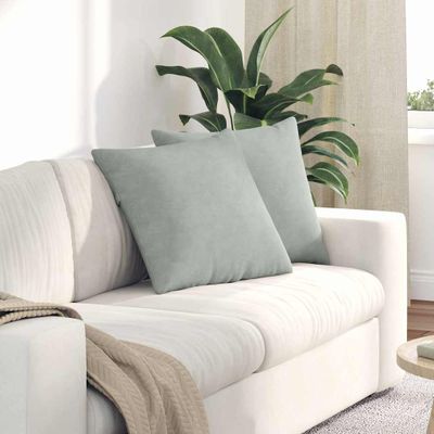 vidaXL Vankúše na pohovku 2 pcs Svetlosivá 50 x 50 cm