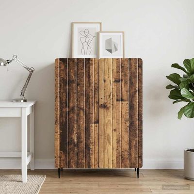 vidaXL Servírovacia skriňa Staré drevo 66 x 34,5 x 92 cm