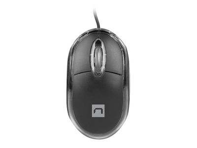 Natec optická myš VIREO 2/1000 DPI/Kancelárska/Optická/1 000 DPI/Drôtová USB/Čierna