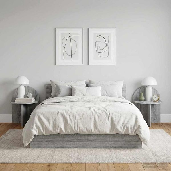 vidaXL Nočný stolík 2 pcs Sivá sonoma 40 x 35,5 x 45,5 cm