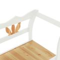 vidaXL Lavica biela 107x45x75,5 cm masívna jedľa