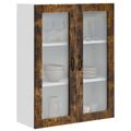 vidaXL Dvierka na umývačku Kalmar Dymová dub 80 x 31 x 100 cm