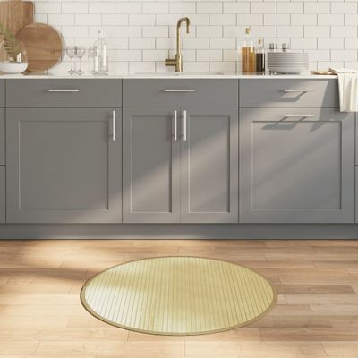 vidaXL Koberec okrúhly bledý prírodný 80 cm bambus