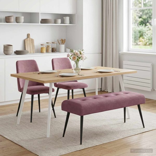 vidaXL Lavica s gombíkovým prešívaním Fialová 110 x 40 x 46 cm Zamat
