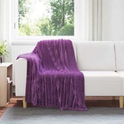 vidaXL Prikrývky na hodenie 6 pcs Fialová 150 x 130 cm Flís