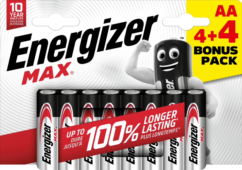 Energizer ENR Max AA alkalické batérie 4+4 8ks (E303330400)