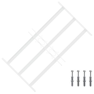 vidaXL Zabezpečovacia mriežka na okná s 3 priečkami 3 pcs 43-74 cm