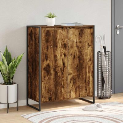 vidaXL Skriňa na topánky Dymová dub 79 x 36 x 100 cm Kompozitné drevo