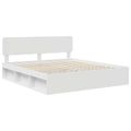 vidaXL Rám postele Biela 200 x 200 cm Masívne borovicové drevo