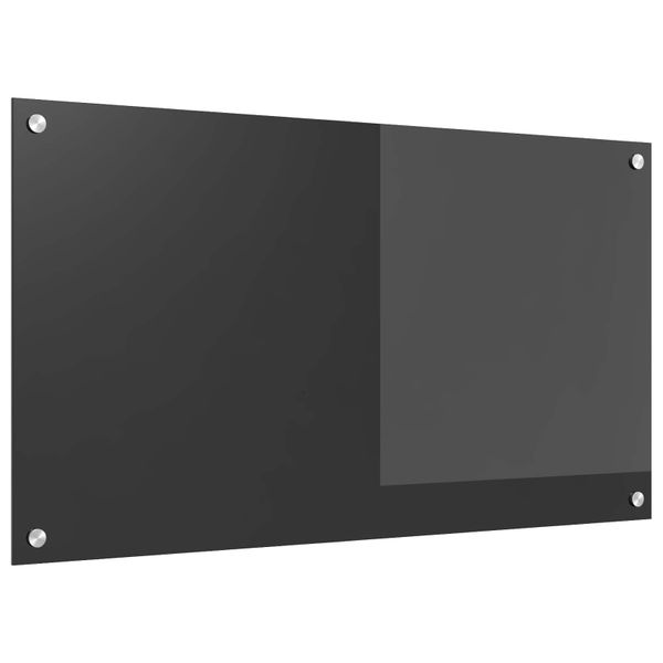 vidaXL Kuchynský obklad Tmavo šedá 90 x 50 cm tvrdené sklo