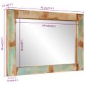 vidaXL Zrkadlo 70x50 cm masívne recyklované drevo a sklo