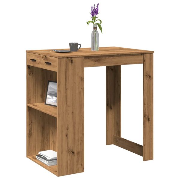 vidaXL Barový stôl dub artisan 102x70x103,5 cm kompozitné drevo