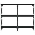 vidaXL Konzolový stolík čierny 100x28x80,5 cm kompozitné drevo