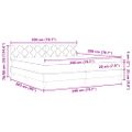 vidaXL Posteľ s pružinovým rámom Tmavomodrá 200 x 200 cm Zamat