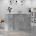 vidaXL Recepčný stôl betónovo sivý 180x50x103,5 cm kompozitné drevo