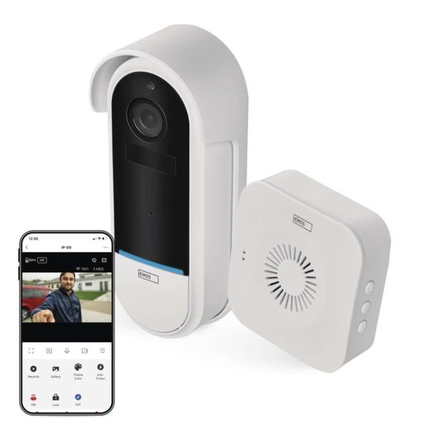 GoSmart Domový bezdrôtový batériový videozvonček IP-15S s WiFi