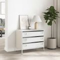 vidaXL Komoda biela 68x39x58,5 cm oceľ valcovaná za studena